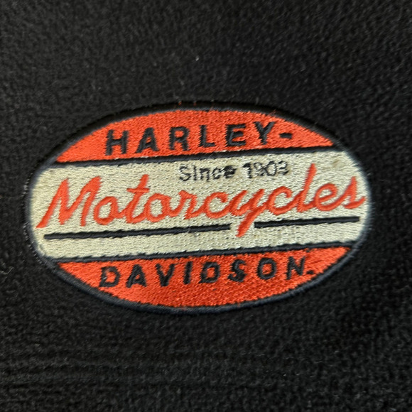 Harley Davidson Black Fleece Retro Harley Patch Full Zip Jacket Size Medium - Picture 5 of 9